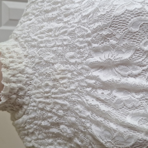 Adiva White Lace Blouse Size M - Picture 6 of 8